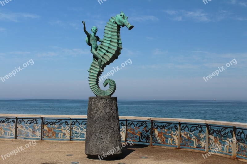 Statue Beach Nature Sea Mexico