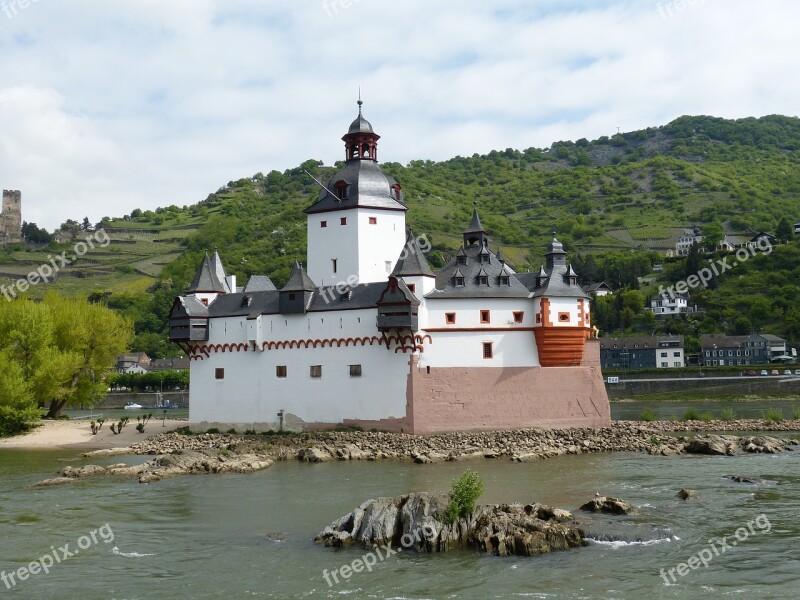 Castle Pfalzgrafenstein River Rhine Kaub