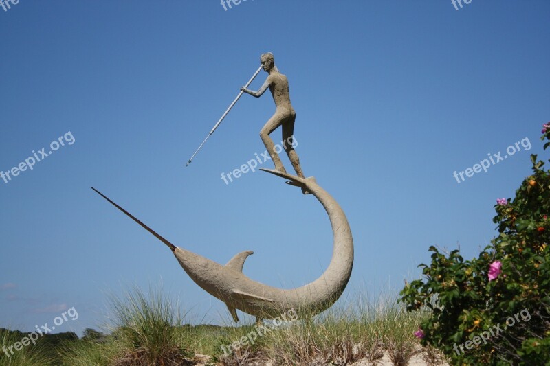 Statue Martha's Vineyard Whaling Menemsha Fishing