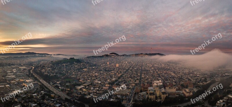 San Francisco Drone Fog Nature Phantom