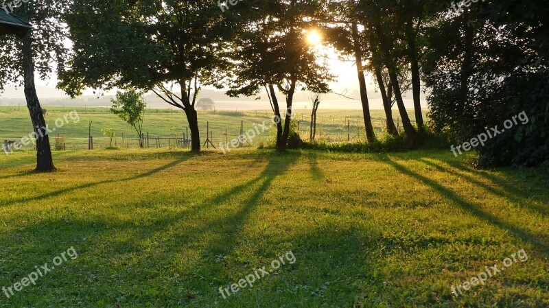 Nature Day S Sunset Lying Landscape