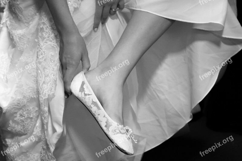 Wedding Shoe Bride Gown Woman