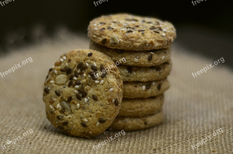 Biscuit Cookies Food Dessert Postcard