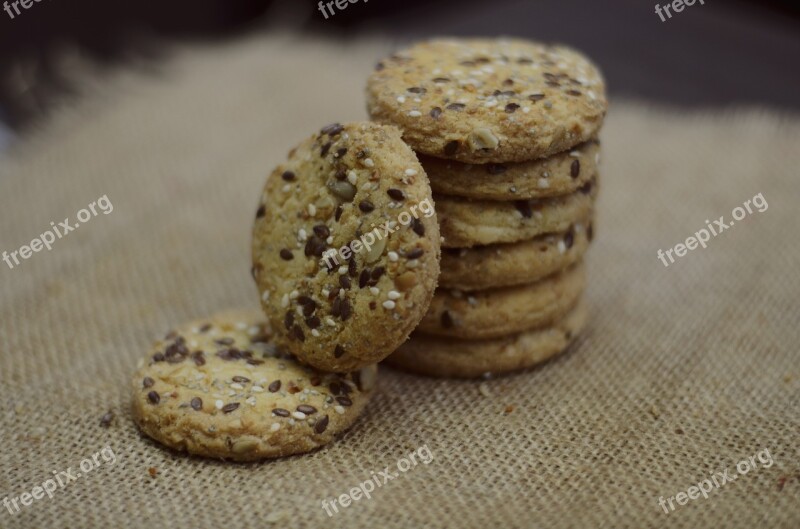 Biscuit Cookies Food Dessert Postcard