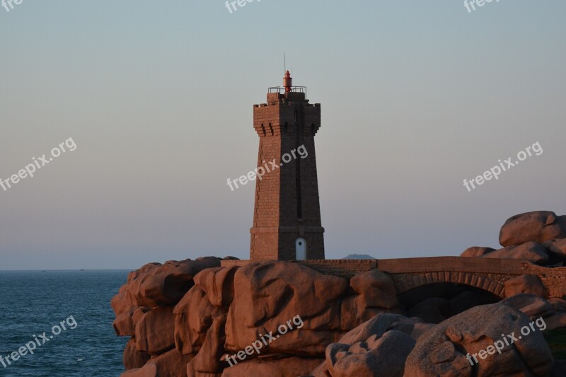 France Brittany Sea Coast Rock