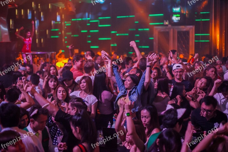 Nightclub Crowd Disco Entertainment Music