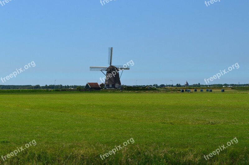 Mill Landscape Heaven Clouds Nature