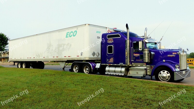 Truck Transport America Vehicle Blue