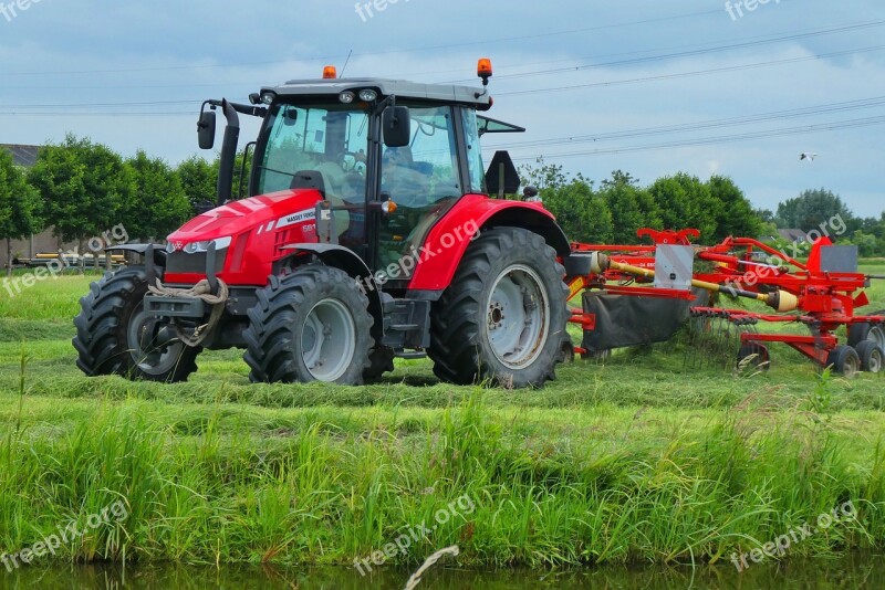 Tractor Pasture Farm Countryside Whey