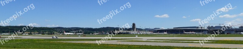 Panorama Airport Zurich Balls Sunny