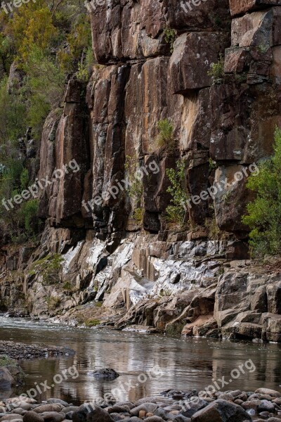 Australia Tasmania Sandfly North West Bay River Cliffs