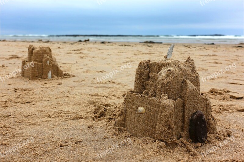 Sand Castle Sandcastle Fortress Ruin