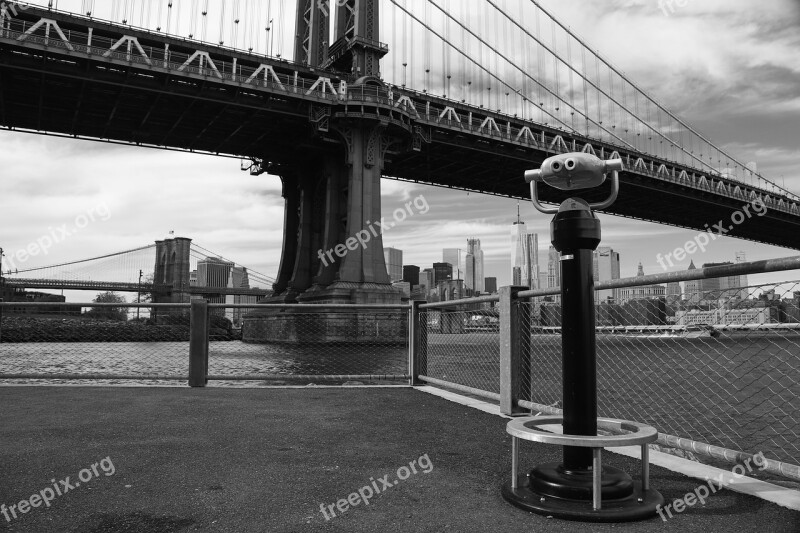 Bridge Brooklyn Manhattan New York River