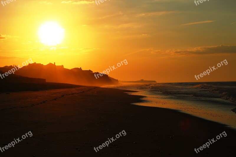 Sunset Beach Sky Sea Sun