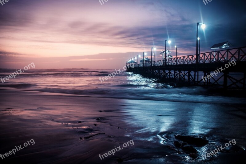 Beach Trujillo Huanchaco Sunset Free Photos