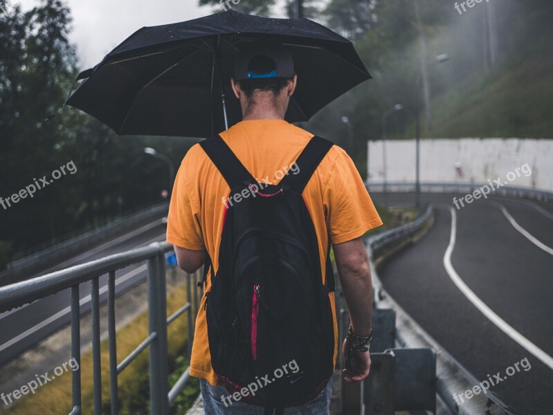 Rain Person Autumn Outdoor People