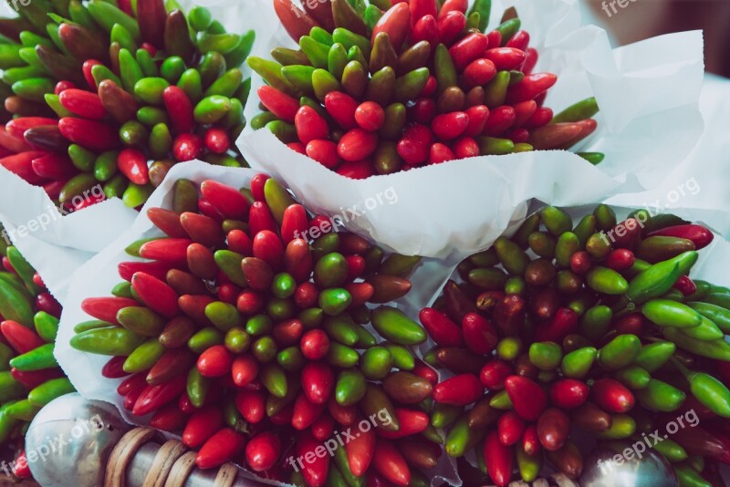 Chili Chilli Pepper Peppers Market Vegetables