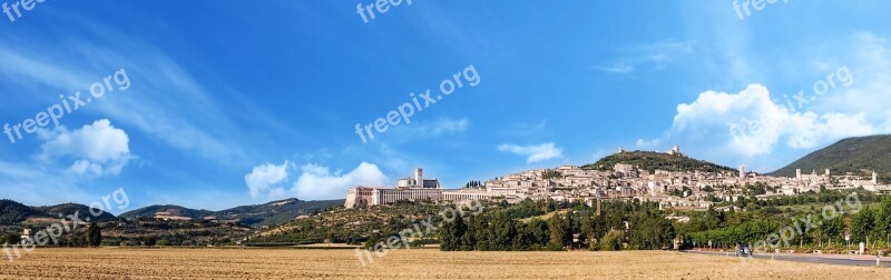 Assisi Landscape Italy Umbria City