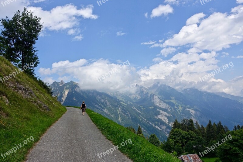 Trek Alps Walker Landscape Mountain