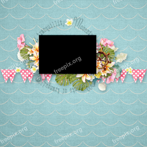 Photo Frame Ornament Scrapbooking Decor Summer