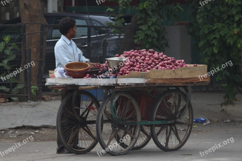 Onion Seller Roadside Shopkeeper Wheel