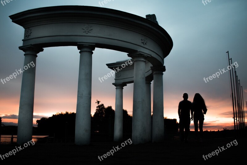 Ternopol Ternopil Monument Structure Sunset