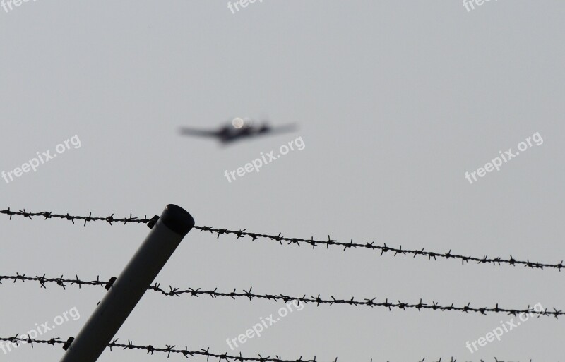 Restricted Zone Barbed Wire Flyer Restricted Area Airport