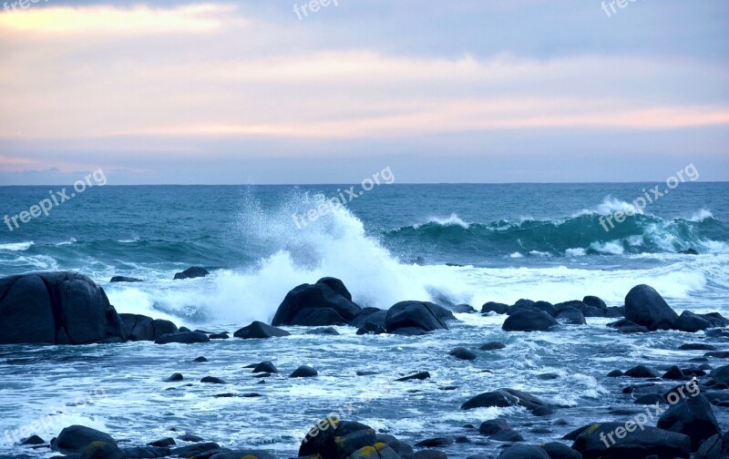 Ocean Sea Waves Breakers Rough