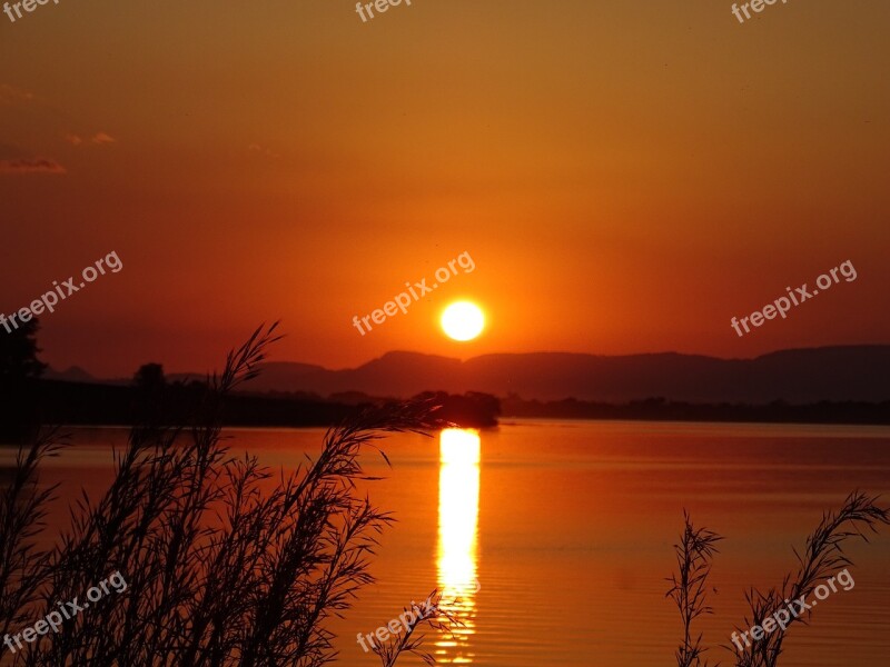 Sunset Eventide Sol Horizon Landscape