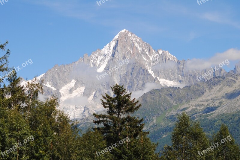 Alps Mountain Landscape Hautes Alpes Snow