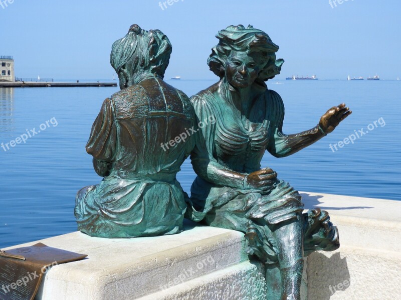 Trieste Statue Bronze Dock Port