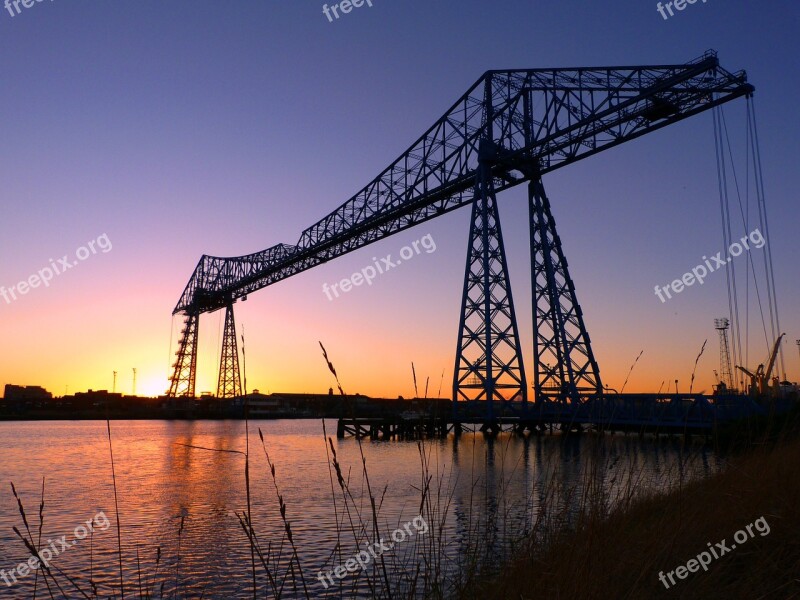 Middlesbrough Transporter Bridge Bridge England River Tees