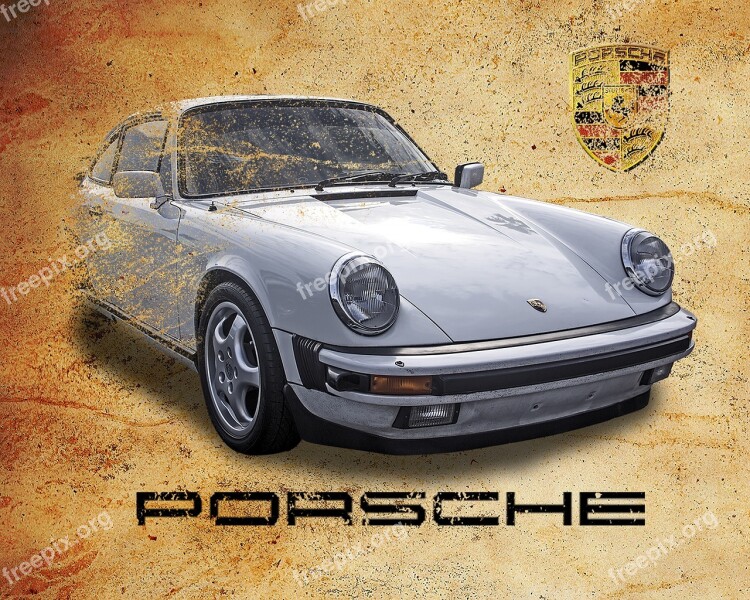 Porsche German Transportation Sports Car Eighties