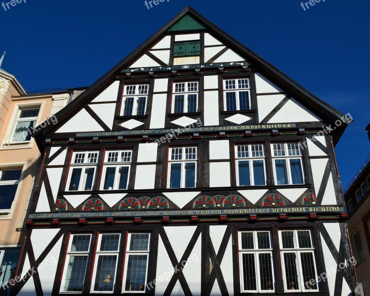 Truss Fachwerkhaus Historic Center Facade House