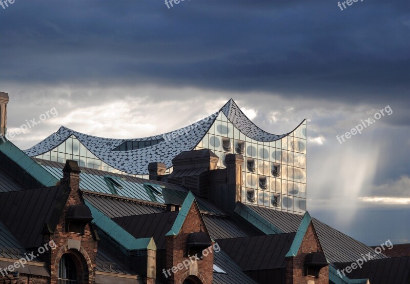 Hamburg Speicherstadt Elbe Philharmonic Hall Brick Old Speicherstadt