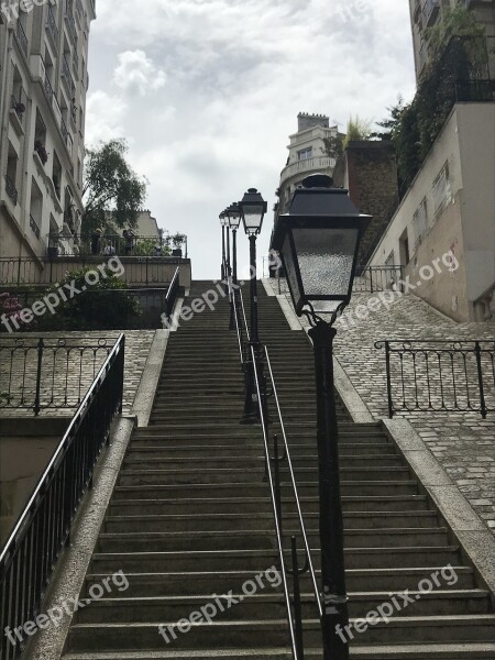 Paris Montmartre Perspective France Original