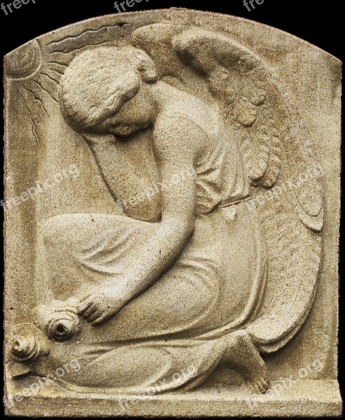 Angel Mourning Relief Wandreflief Roses