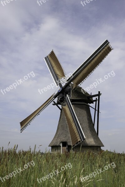 Mill Water Mill Netherlands Friesland Dutch Mill