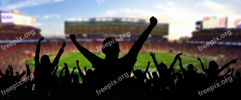 Goal Football Cheers Joy Stadium