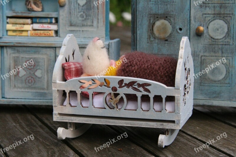 Mouse Felt Felt Work Dolls Houses Mouse Baby