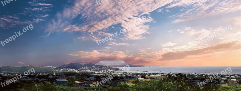 Saint Kitts St Kitts Panorama Caribbean Island