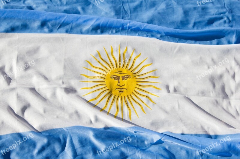 Argentina Flag Argentina World Wave Celeste