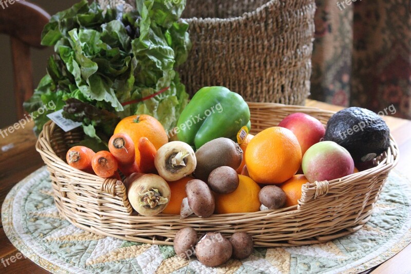 Fruit Veggies Basket Kit Food