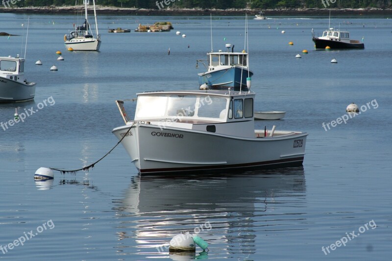 Lobster Boat Fishing Boothbay Harbor Maine Vacation