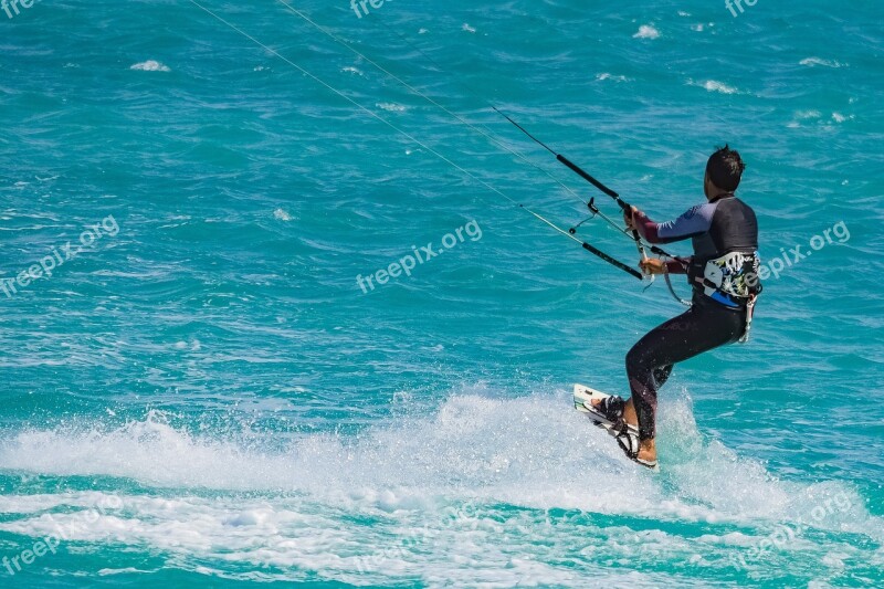 Kite Surf Surfer Surfing Sport Extreme