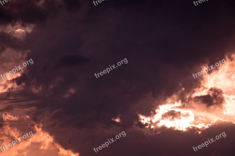 Sky Nature Clouds Lighting Of Course