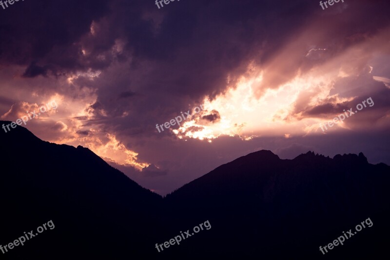 Sky Landscape Sunrise Lighting Clouds