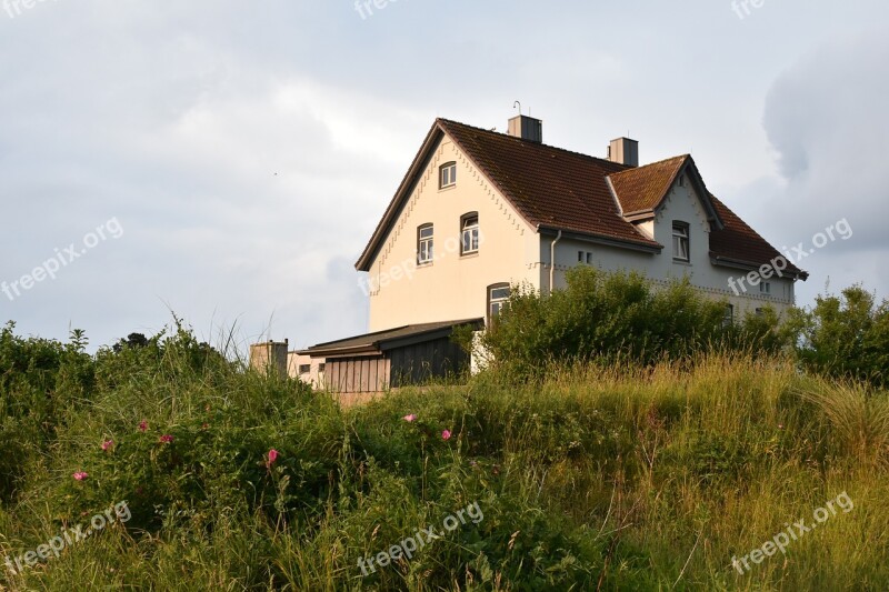 Holiday House Coast Nature Evening Light Free Photos