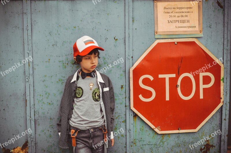 Stop Boy Kids Advertising Clothes Tomboy