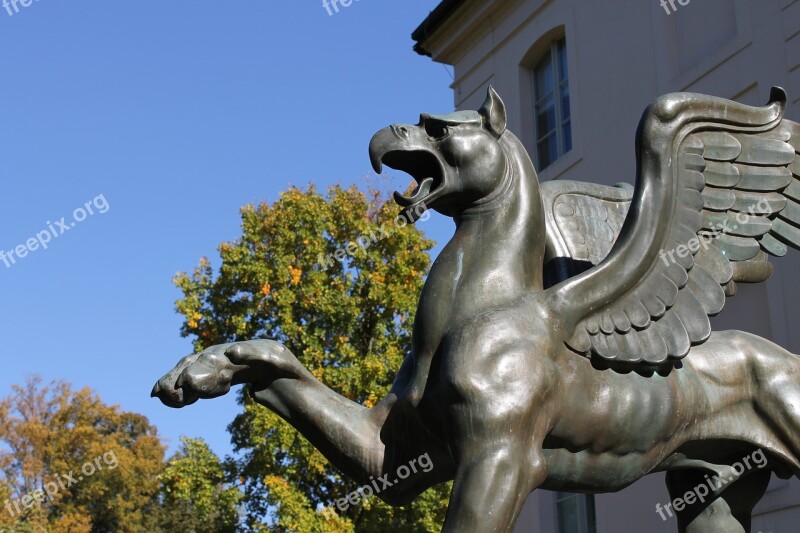 Griffin Mythical Creatures Sculpture Fürst-pückler-park Branitz